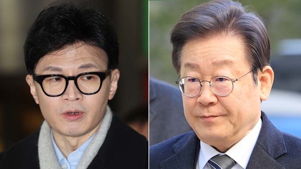 한동훈 국민의힘 비상대책위원장과 이재명 더불어민주당 대표.(연합뉴스)