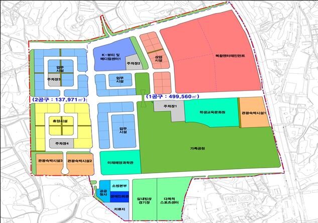 밀레니엄타운 도시개발사업 토지이용계획도. /청주시 제공
