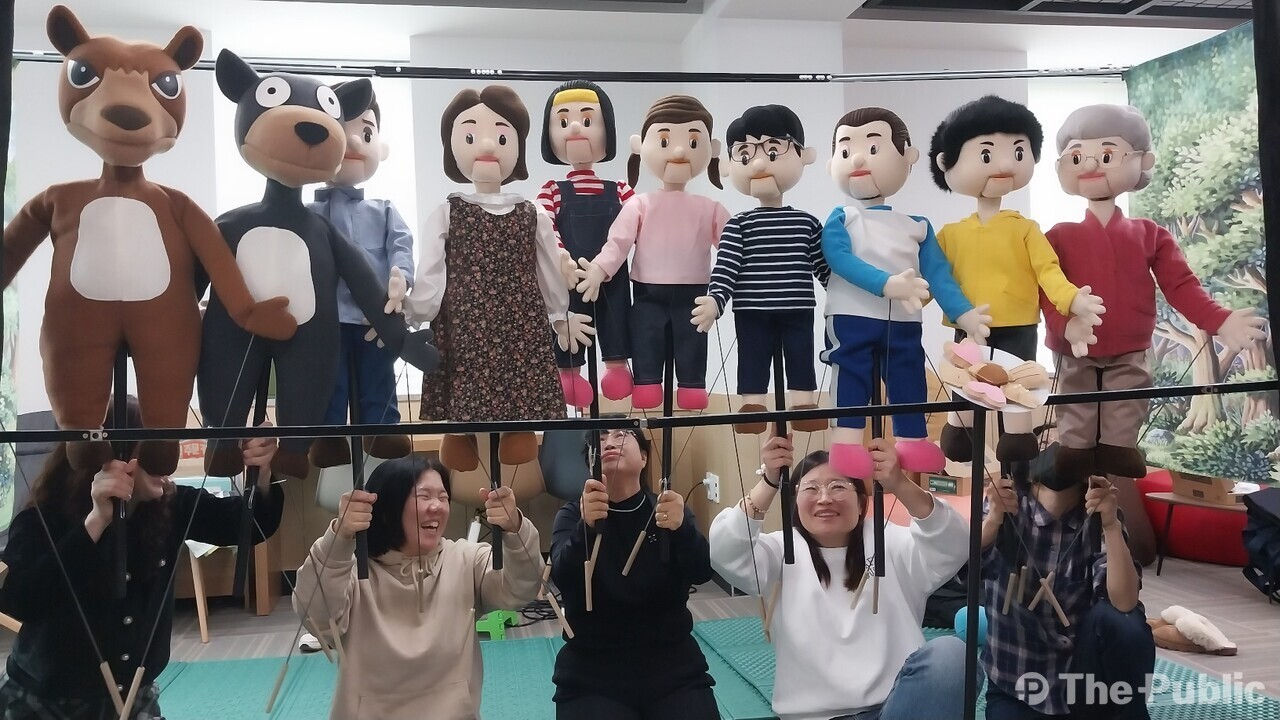 여울림센터 인형극단 연습. /청주시 제공