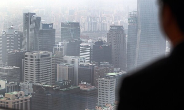 ▲63빌딩에서 바라본 여의도 증권가 (사진출처=연합뉴스)