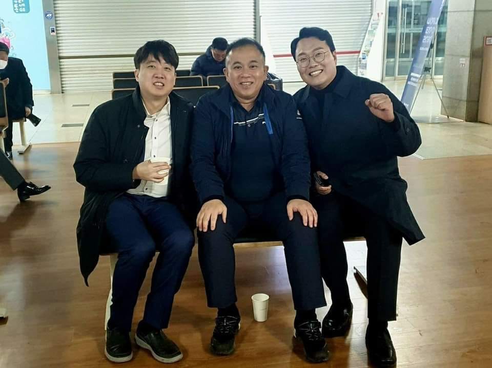 (좌측부터)이준석 개혁신당 의원과 명태균 씨, 천하람 개혁신당 의원(김소연 변호사 페이스북).