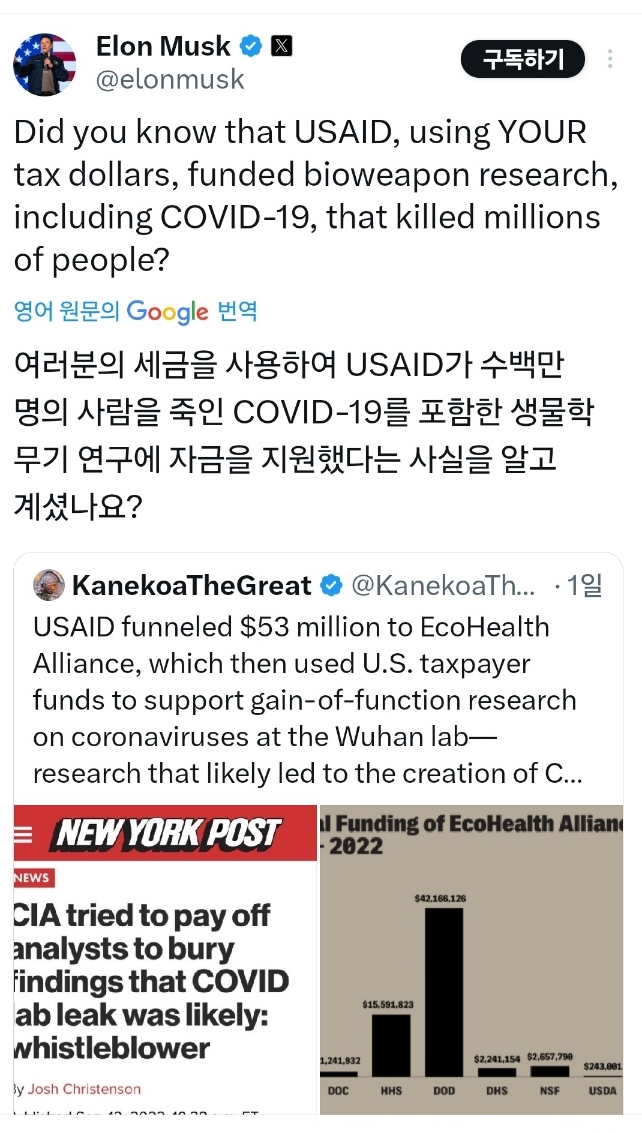 AWEB과 USAID 관련 보도
