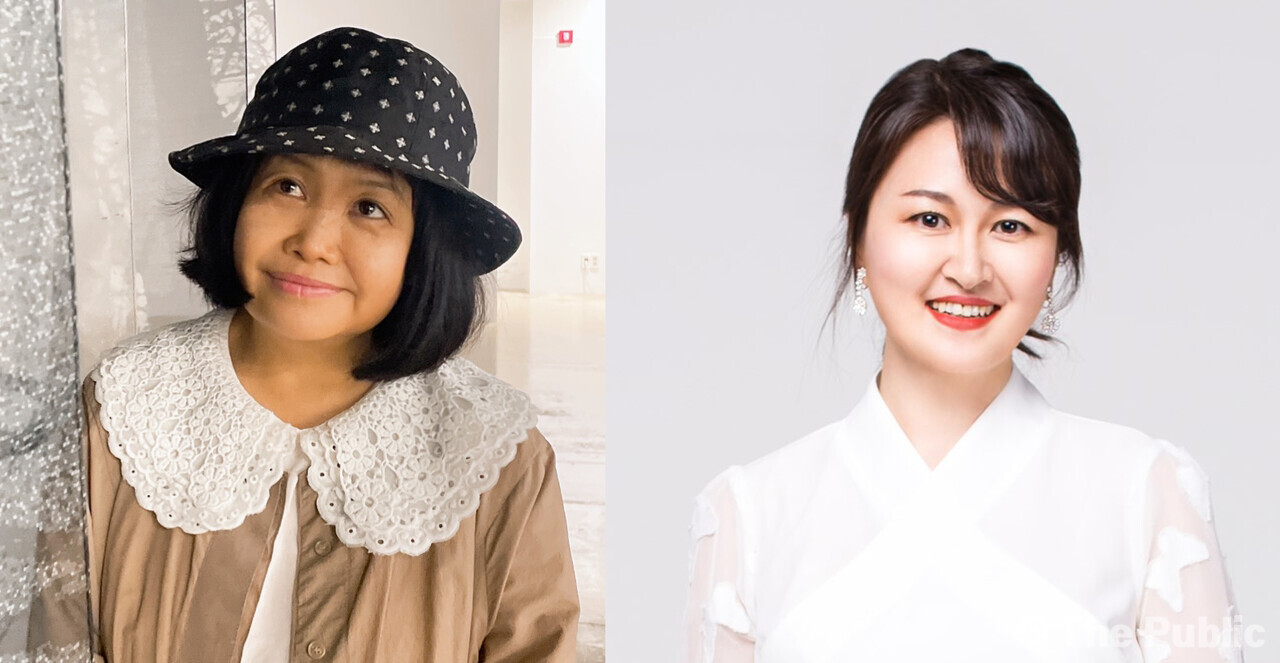사진 왼쪽부터 청주미술협회 송재민, 청주연극협회 정수현 씨. /청주예총 제공