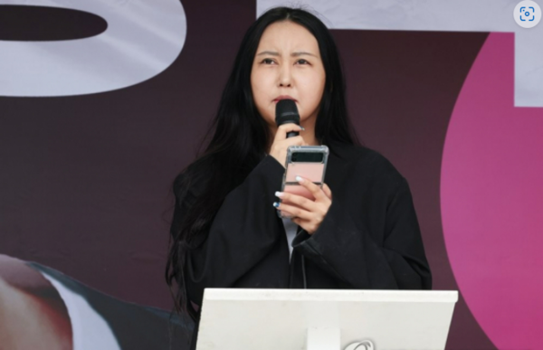 최서원씨의 딸 정유가씨의 모습(연합뉴스)