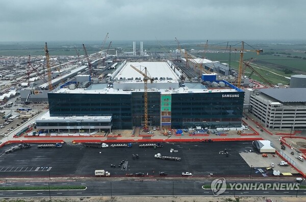 미국 텍사스주 테일러시에 건설 중인 삼성전자 반도체 공장의 전경(사진=연합뉴스)