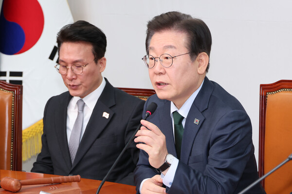 더불어민주당 이재명 대표가 5일 서울 여의도 국회에서 열린 최고위원회의에서 발언하고 있다(연합뉴스)