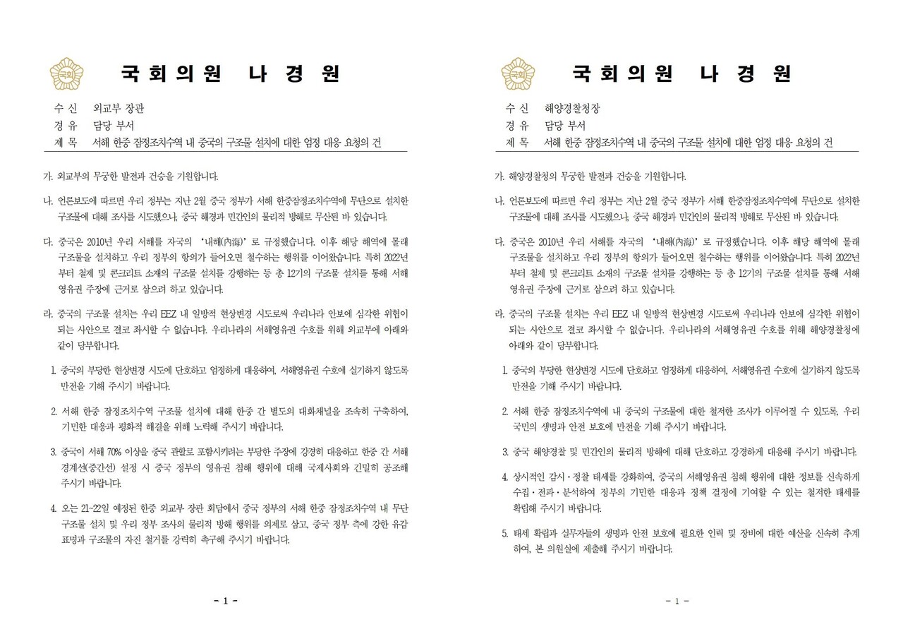 국민의힘 나경원 의원 페이스북.