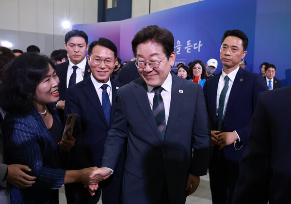 이재명 대통령이 4일 대전컨벤션센터에서 타운(연합뉴스)