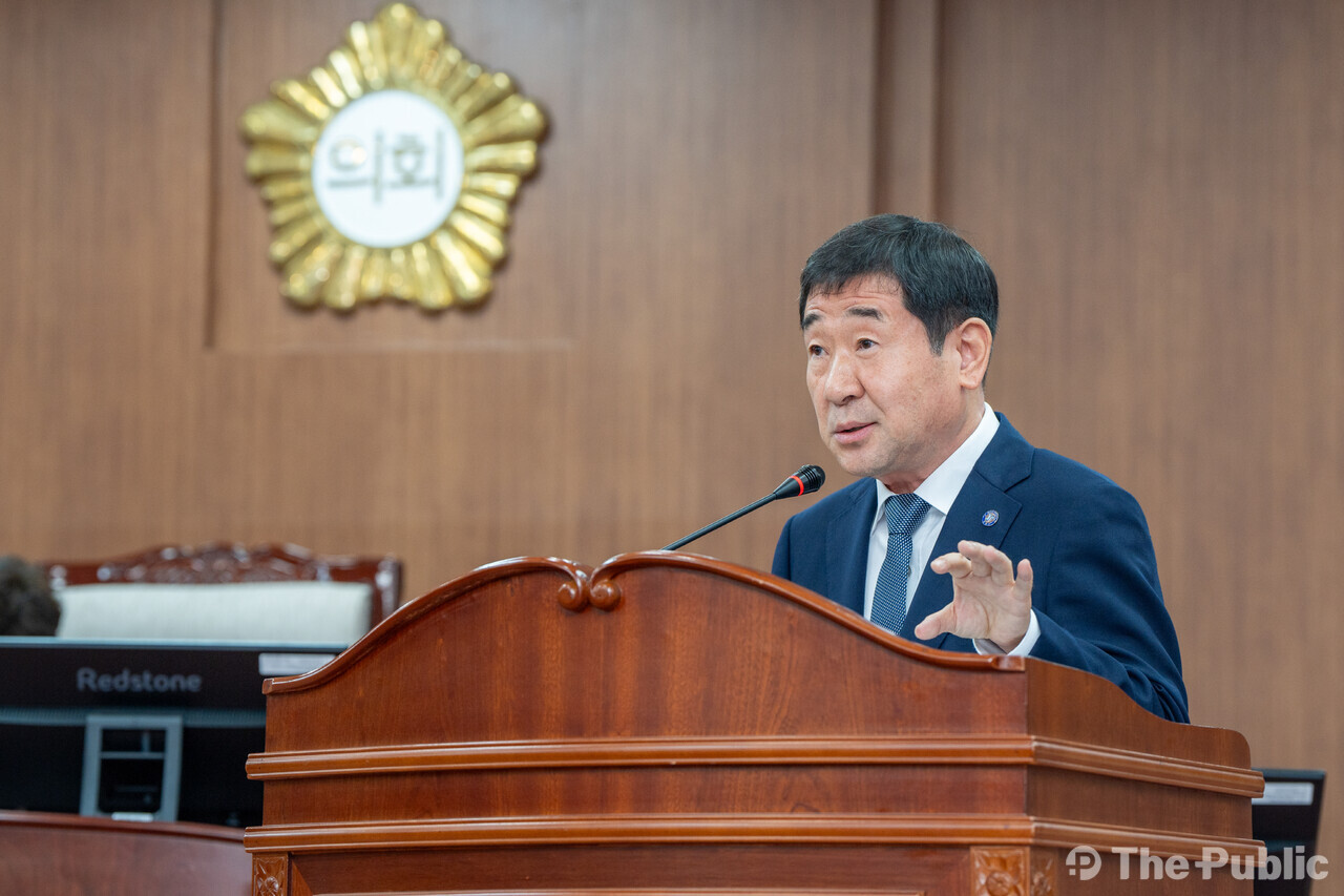 이재영 증평군수 군정보고. /증평군 제공