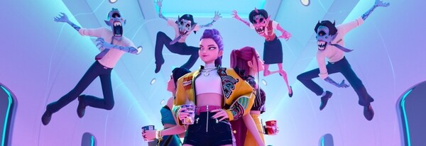 넷플릭스 애니메이션 영화 '케이팝 데몬 헌터스' 속 한 장면 ＠연합뉴스