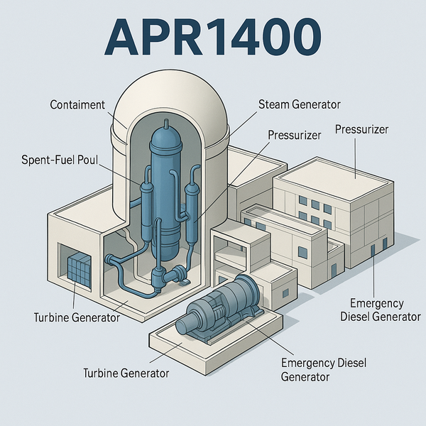 웨스팅 하우스가 본인들의 기술이라며 문제삼은 APR1400 모습(이미지-챗GPT 제작) 