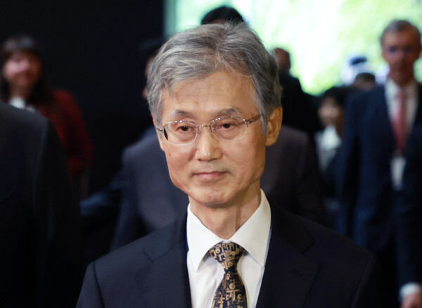 조희대 대법원장이 22일 서울 중구 신라호텔에서 열린 '2025 세종 국제 콘퍼런스' 개회식에 참석하고 있다(연합뉴스)