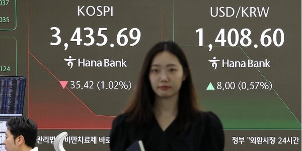 26일 원·달러 환율은 8.4원 오른 1409.0원에 개장했다. ＠연합뉴스