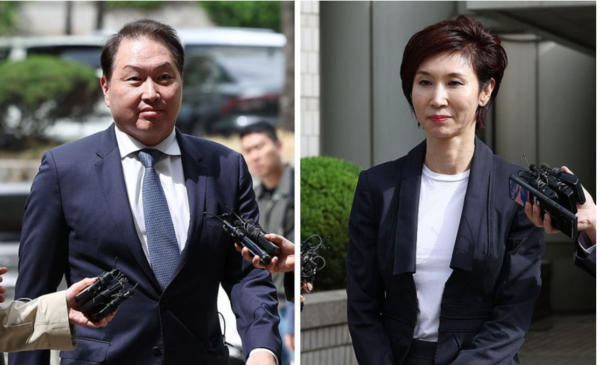 최태원 SK그룹 회장과 노소영 아트센터 나비 관장 (사진=연합뉴스)