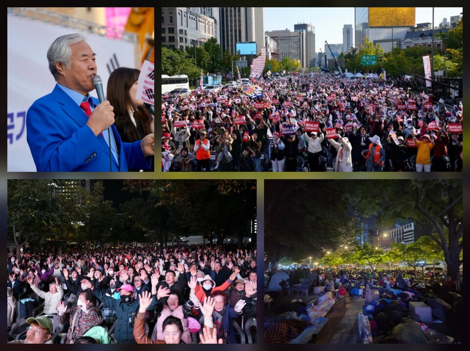대국본, 광화문 ‘철야 구국기도회 및 국민대회’ 성료... 25일 10만 인파 운집 “자유대한민국 수호” 외쳐/ 출처=대국본