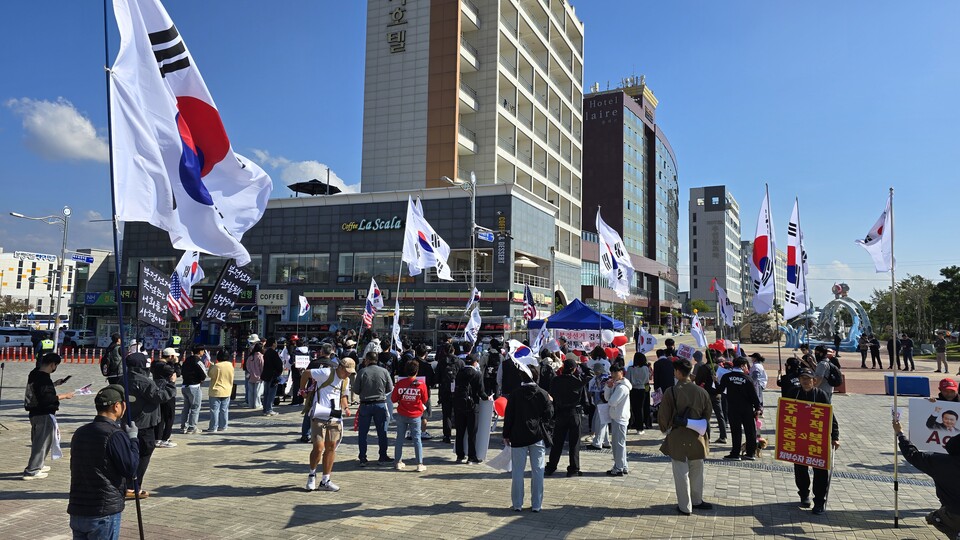 충청연합 대천애국행진, 보령시에서 열리는 첫 애국집회 - 1차 행진