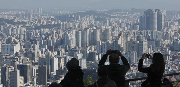서울 남산에서 바라본 서울 도심 아파트 모습 ＠연합뉴스