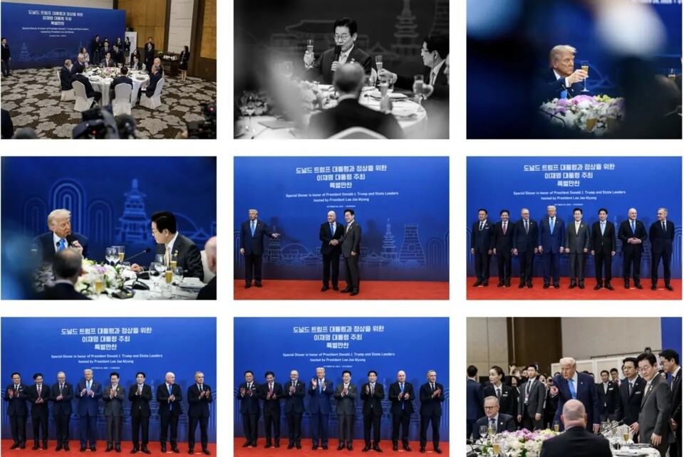 백악관이 공개한 공식 사진 중 대한민국 대통령 사진만 유일하게 흑백 처리/ 출처=백악관 공식 웹사이트