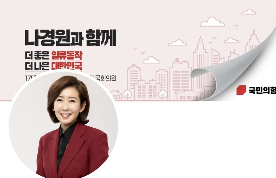 나경원 의원, "범죄자 대통령 때문에 나라가 무너진다"며 '국가 해체'라는 충격적인 경고 발표/ 출처=나경원 페이스북