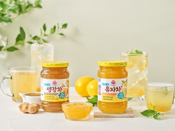 오뚜기 라이트앤조이 당을 줄인 액상차 2종 연출컷 [사진=오뚜기]