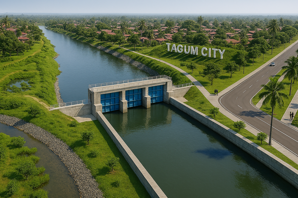 따굼 홍수조절사업 조감도