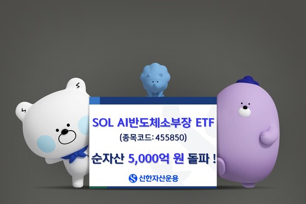 신한운용, 'SOL AI반도체소부장' ETF 순자산 5000억 돌파...반도체 슈퍼사... - 뉴스 썸네일 이미지