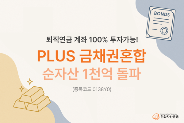 한화자산운용, 'PLUS 금채권혼합 ETF' 순자산 1000억 돌파 - 뉴스 썸네일 이미지